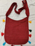 Cotton Kutchi Embroidered Haathi Bag-Maroon