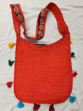 Cotton Kutchi Embroidered Haathi Bag-Orange