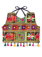 Banjara India Kutchi Emboidered Black Girls Chaniya Choli with Dupatta (CC-WILD) - Blue