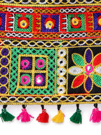 Banjara India Kutchi Emboidered Black Girls Chaniya Choli with Dupatta (CC-WILD) - Green
