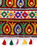 Banjara India Kutchi Emboidered Black Girls Chaniya Choli with Dupatta (CC-RJS) - Black