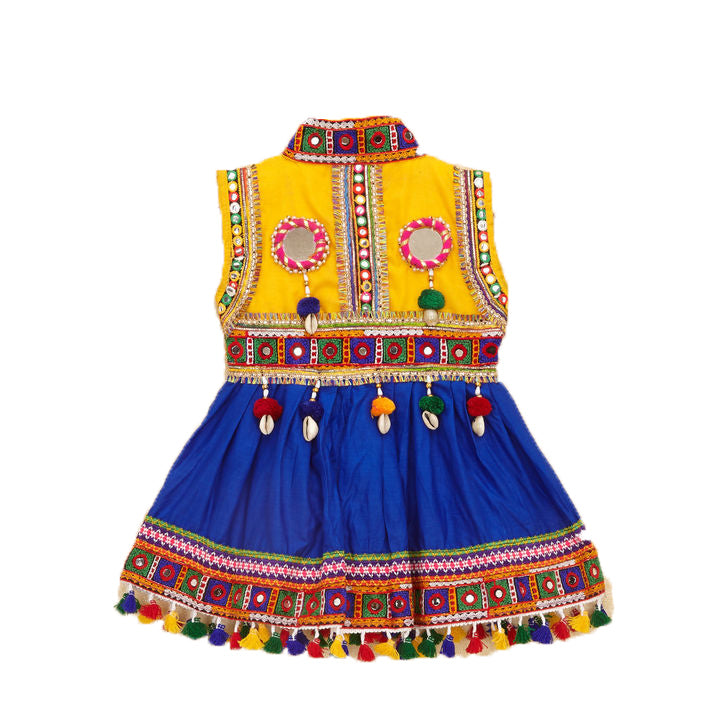 Embroidered Kedia Dhoti Set For Boys & Girls- KD-BGD-Blue