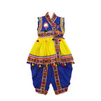 Embroidered Kedia Dhoti Set For Boys & Girls- KD-BGD-Yellow