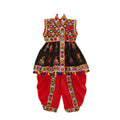 Embroidered Kedia Dhoti Set For Boys & Girls- KD-RGR-Black