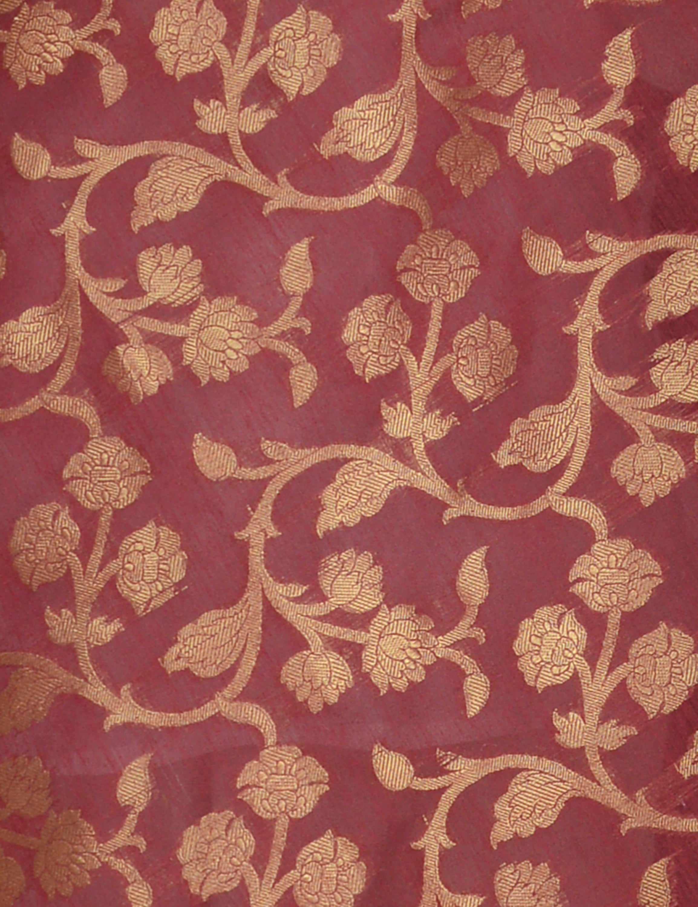 Banarasi Kora Silk Kiara Butti Dupatta- Maroon
