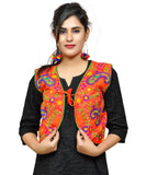 Cotton Kutchi Embroidered Short Jacket/Koti/Shrug (Keri Allover) RED - KJK03