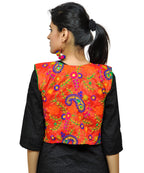 Cotton Kutchi Embroidered Short Jacket/Koti/Shrug (Keri Allover) RED - KJK03