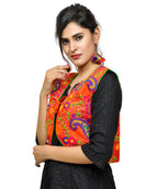 Cotton Kutchi Embroidered Short Jacket/Koti/Shrug (Keri Allover) RED - KJK03