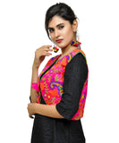 Cotton Kutchi Embroidered Short Jacket/Koti/Shrug (Keri Allover) PINK - KJK06