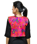 Cotton Kutchi Embroidered Short Jacket/Koti/Shrug (Keri Allover) PINK - KJK06