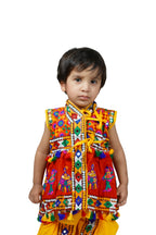 Embroidered Kedia Dhoti Set For Boys & Girls- KD-RGR-Red