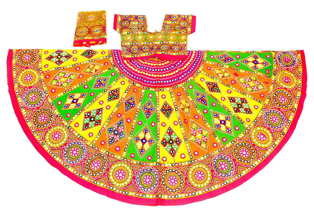 Banjara India Cotton Long Flair Aari Embroidery Kutch Work