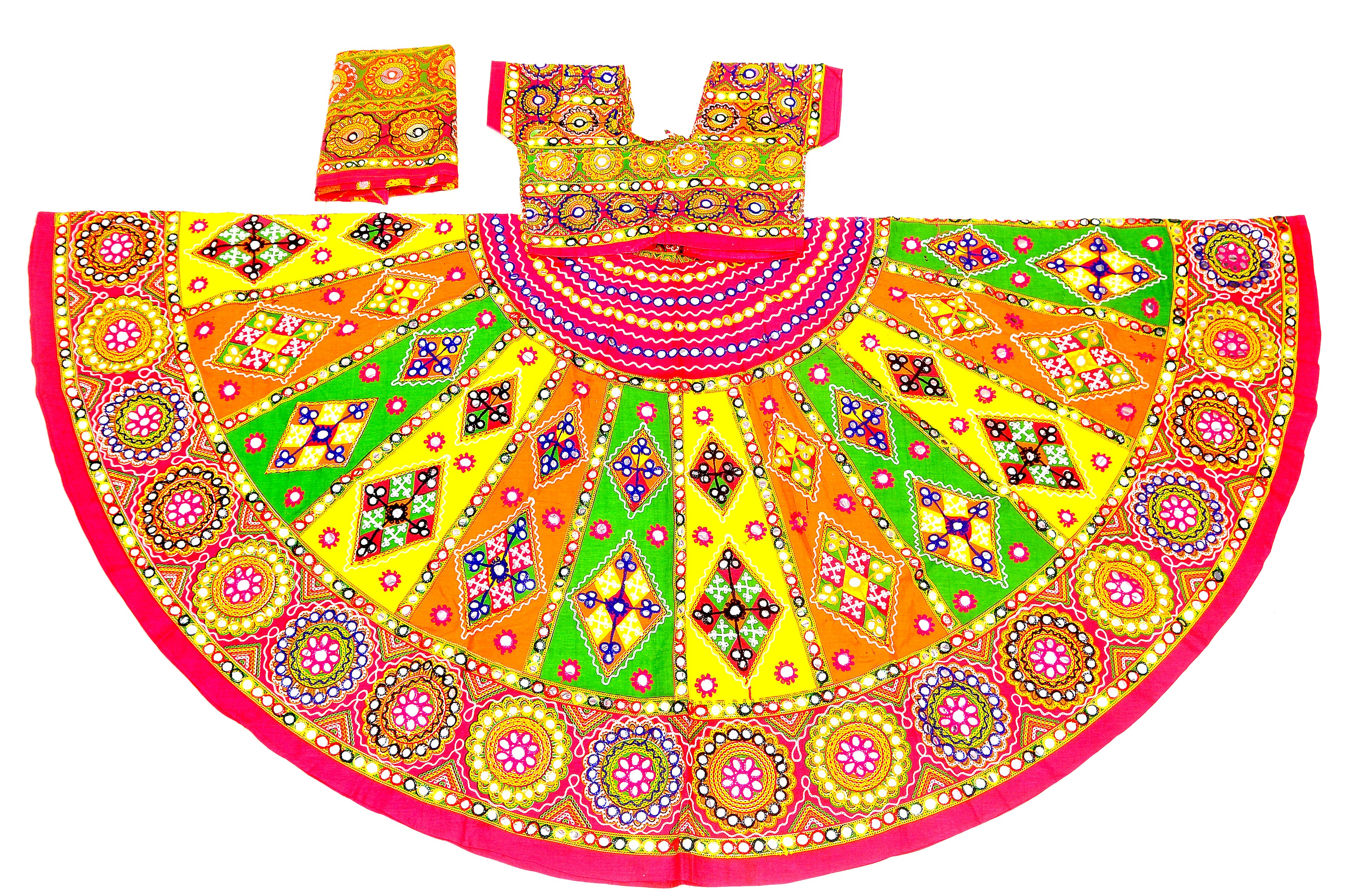 Banjara India Cotton Long Flair Aari Embroidery Kutch Work