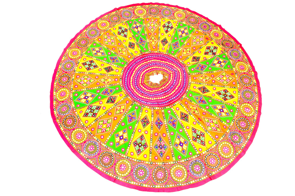 Banjara India Cotton Long Flair Aari Embroidery Kutch Work