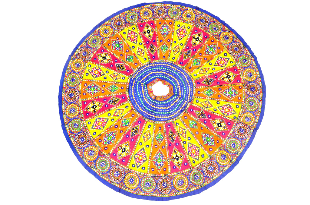 Banjara India Cotton Long Flair Aari Embroidery Kutch Work