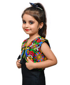 Black P. Cock Embroidered Jacket For Kids-Kids
