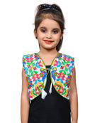 White P. Cock Embroidered Jacket For Kids
