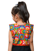 Red P. Cock Embroidered Jacket For Kids