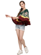 Boho Style Circular Winter Handloom Cotton Poncho (MF1204)