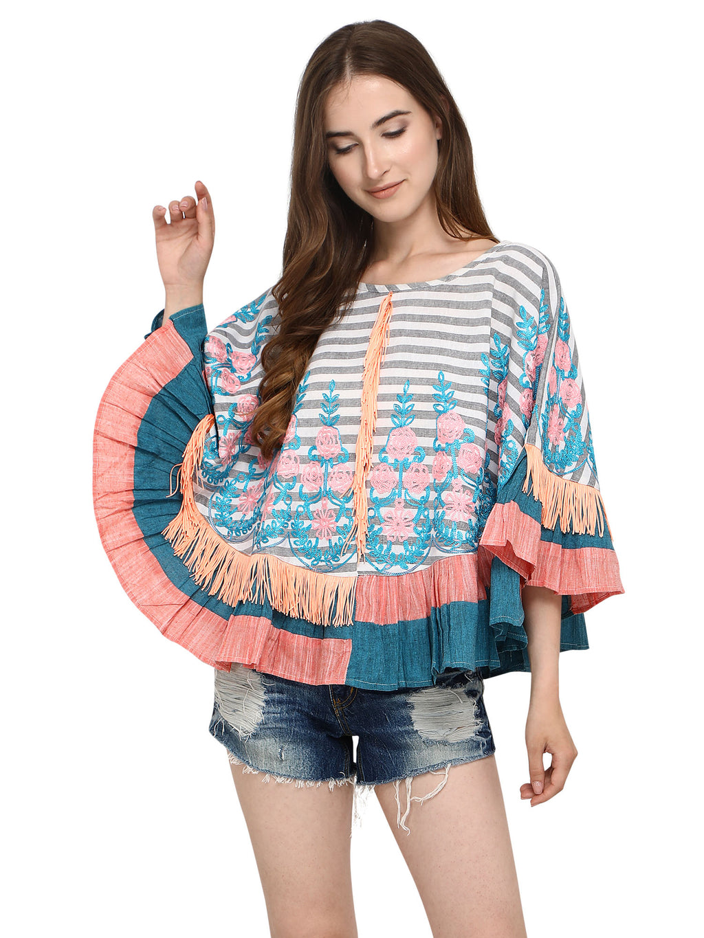 Lining Circular Poncho (MF1206)