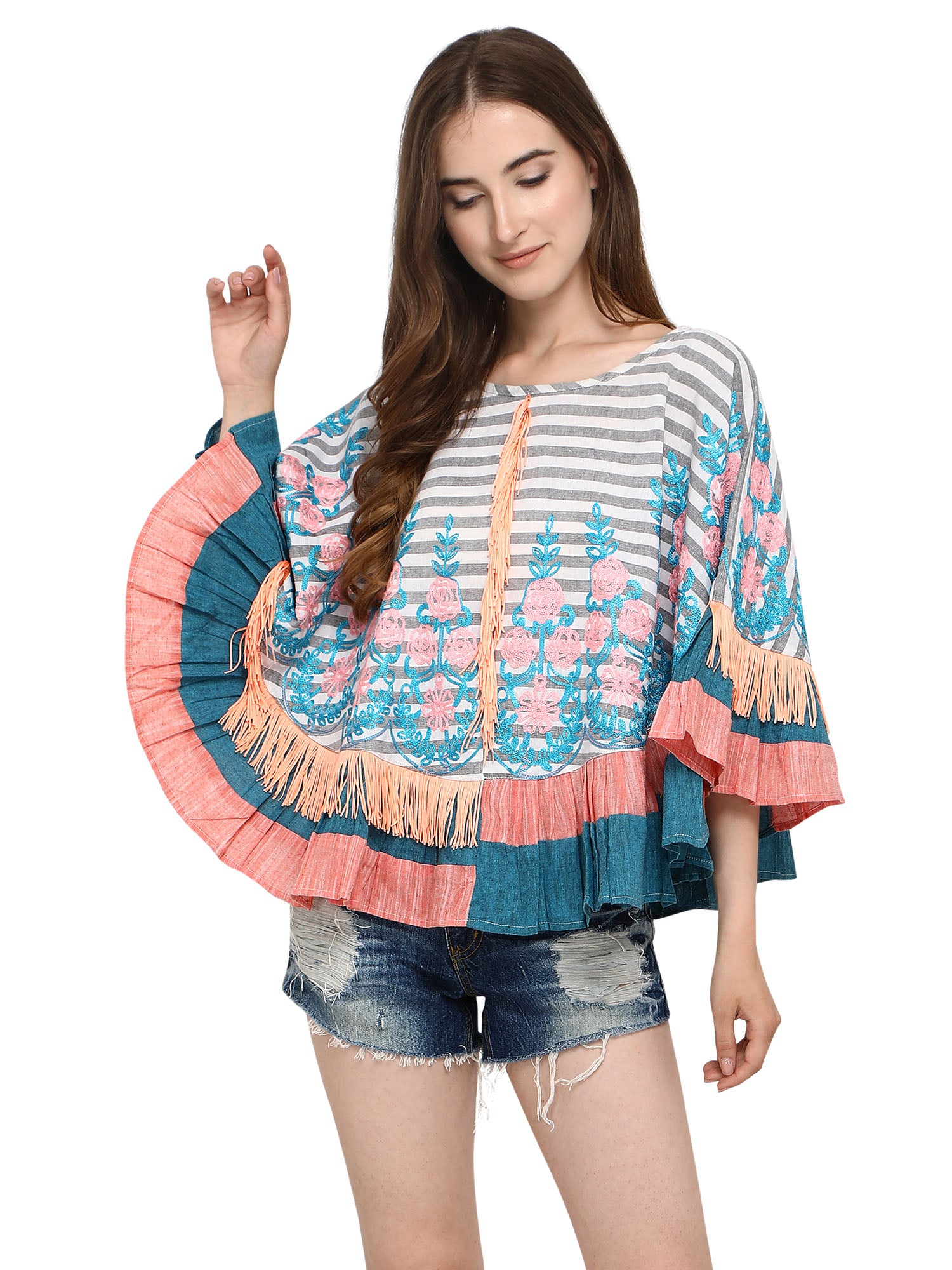 Lining Circular Poncho (MF1206)