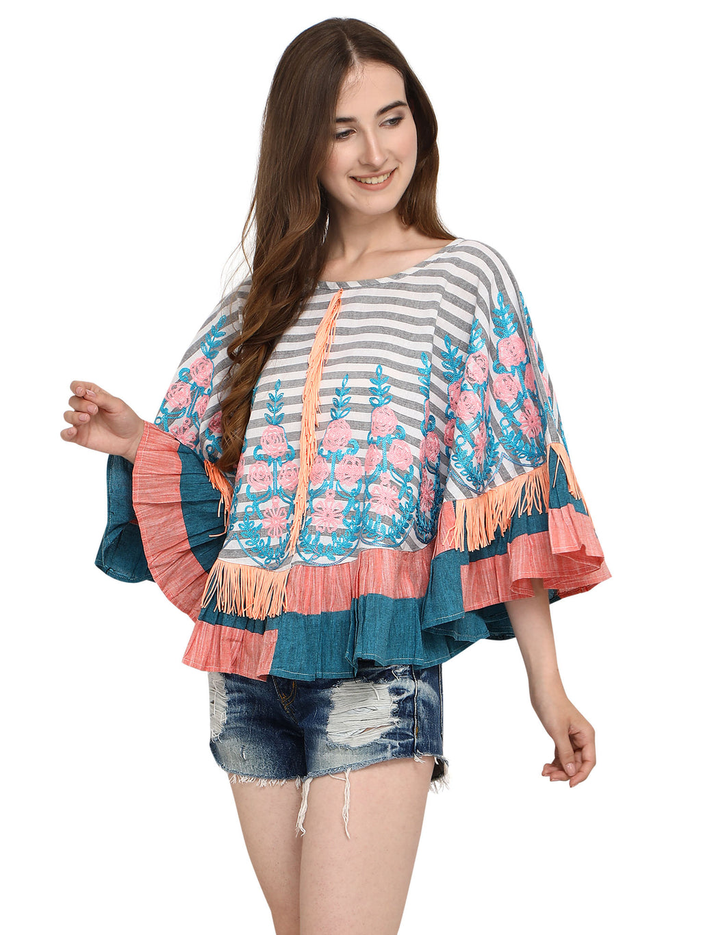 Lining Circular Poncho (MF1206)
