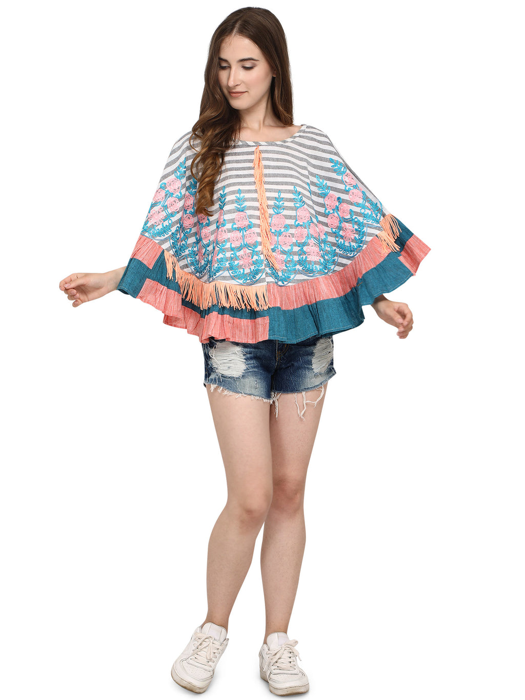 Lining Circular Poncho (MF1206)