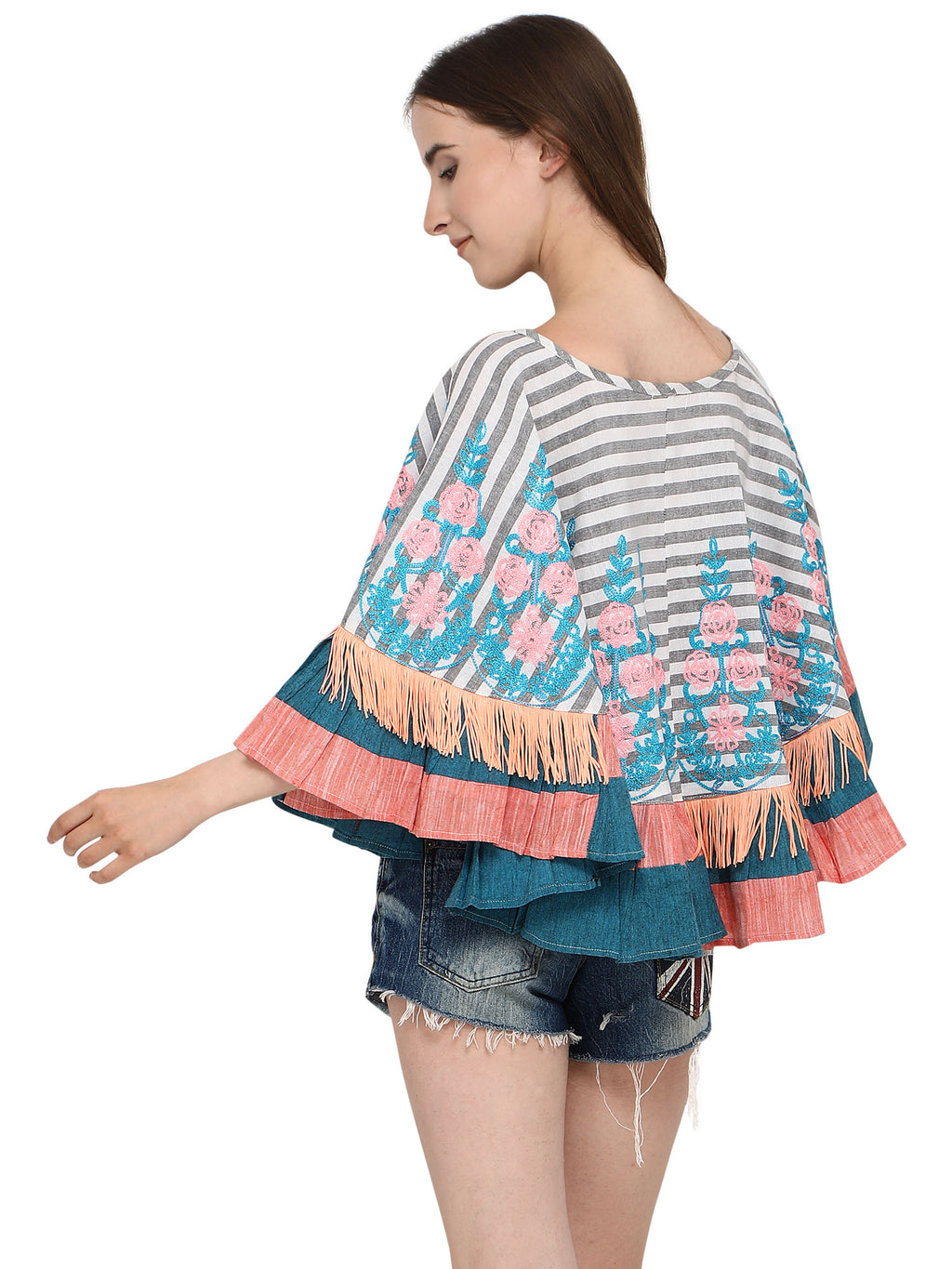 Lining Circular Poncho (MF1206)