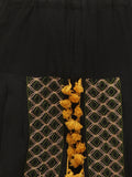 Black maharani yoke embroidered colorful kedia with black tulip pant (MF1510)