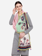 Premium Cute Elephant Embroidered Panel Festive Dupatta_MF7001