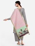 Premium Cute Elephant Embroidered Panel Festive Dupatta_MF7001