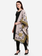 Premium Chex Panel Rose Embroidered Festive Dupatta_MF7004