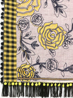 Premium Chex Panel Rose Embroidered Festive Dupatta_MF7004