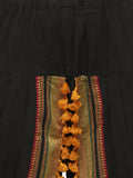 Black yellow unique Handloom Cotton  kedia with baby yoke and pants set (MF8004)