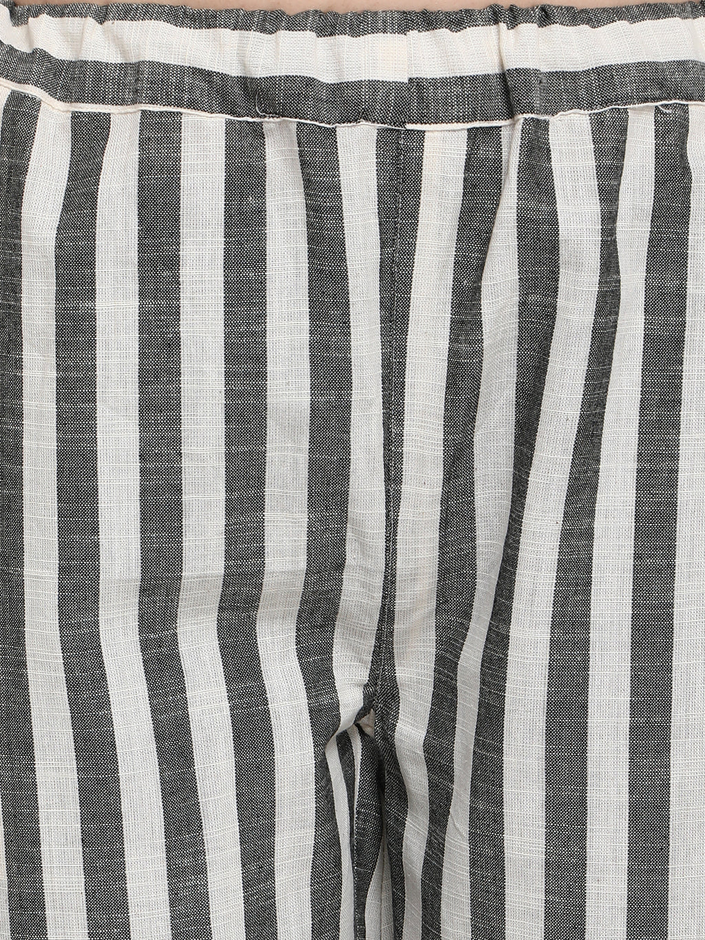 Grey Striped Long Nightsuit Set (MFNIGHT2535)