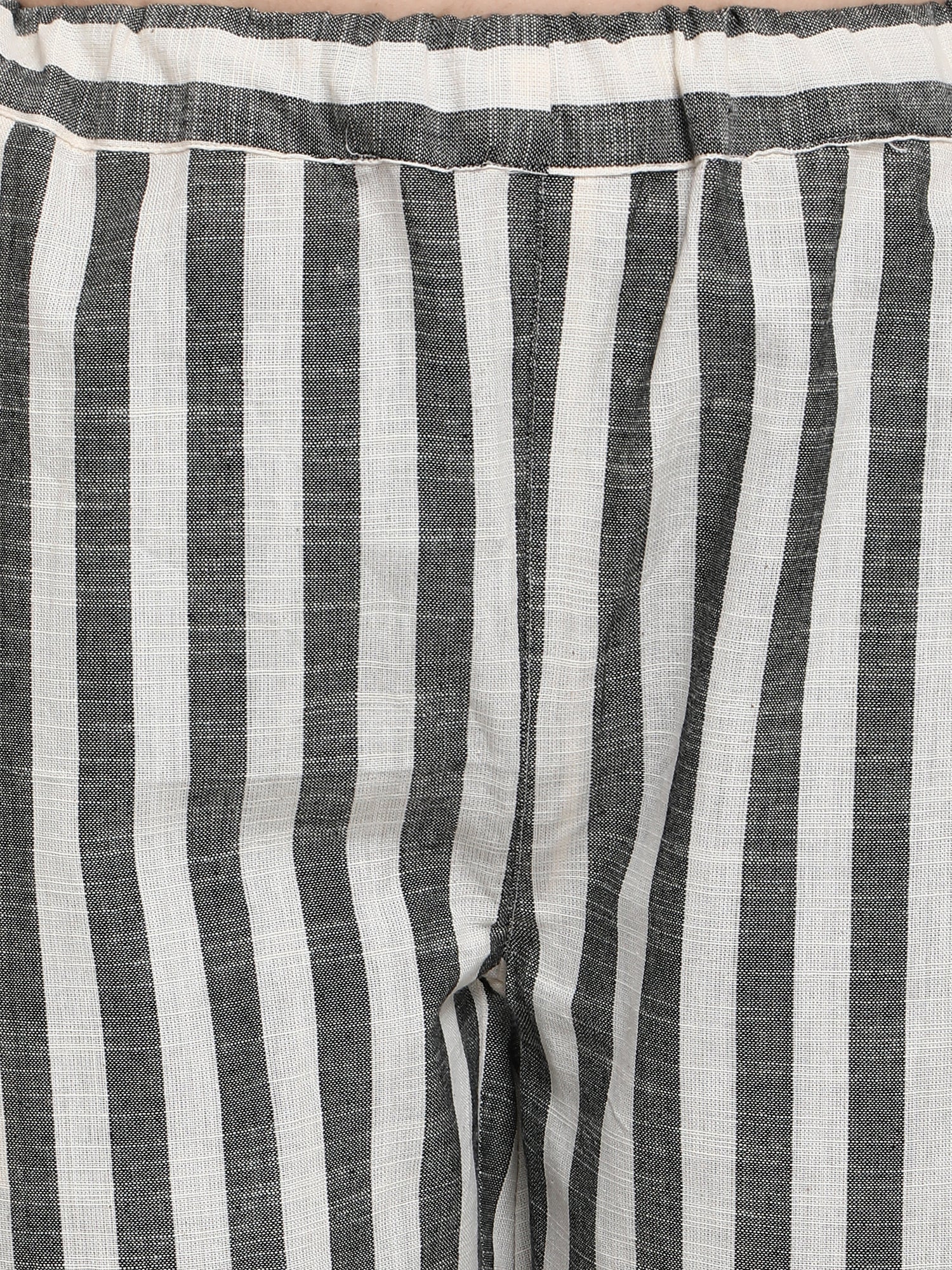 Grey Striped Long Nightsuit Set (MFNIGHT2535)