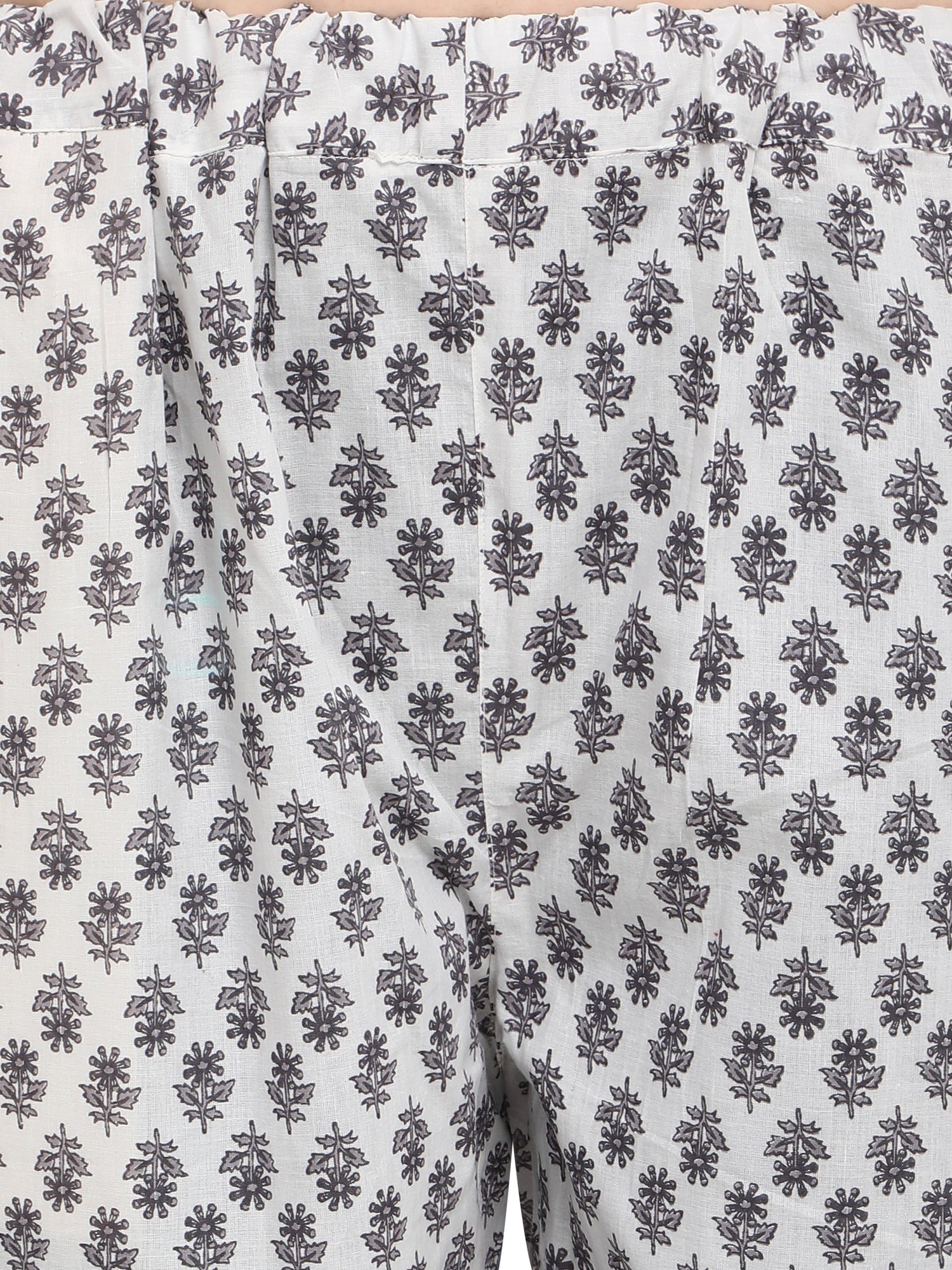 Black Printed Long Nightsuit Set (MFNIGHT2538)