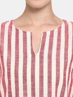 Red Striped Long Nightsuit Set (MFNIGHT2539)