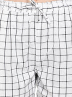 White Checkered Cotton Short Nightsuit Set (MFNIGHT2525)