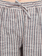 Striped Drop shoulder Short Nightsuit Set (MFNIGHT2527)
