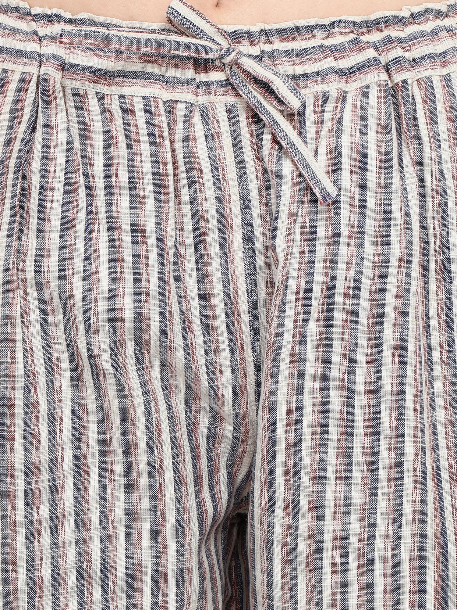 Striped Drop shoulder Short Nightsuit Set (MFNIGHT2527)