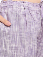 Lavender Cotton Short Nightsuit Set (MFNIGHT2529)
