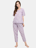 Lavender Cotton pajama Night Suit Set (MFNIGHT2530)