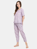 Lavender Cotton pajama Night Suit Set (MFNIGHT2530)