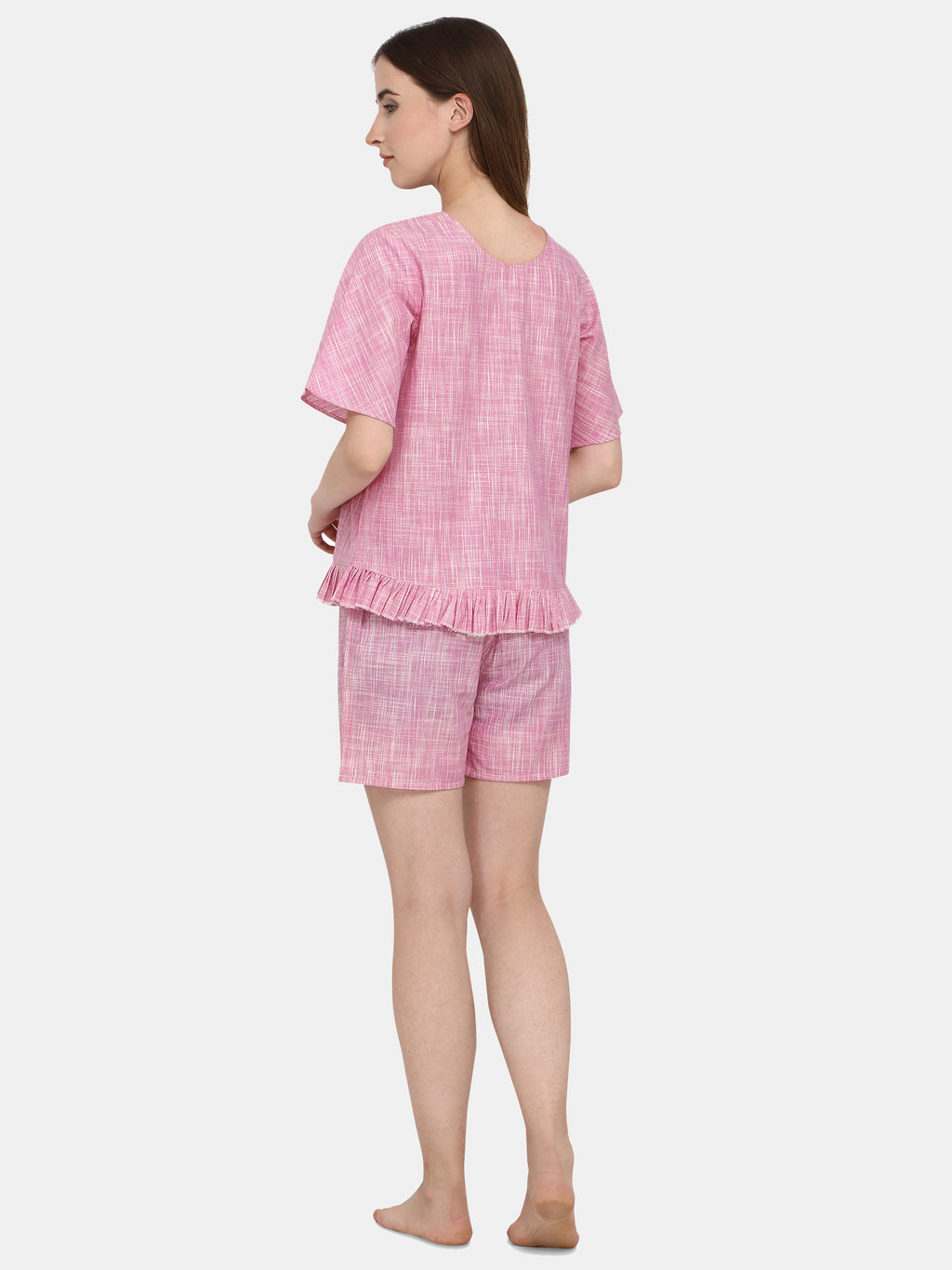 Baby Pink Short Nightsuit Set (MFNIGHT2531)