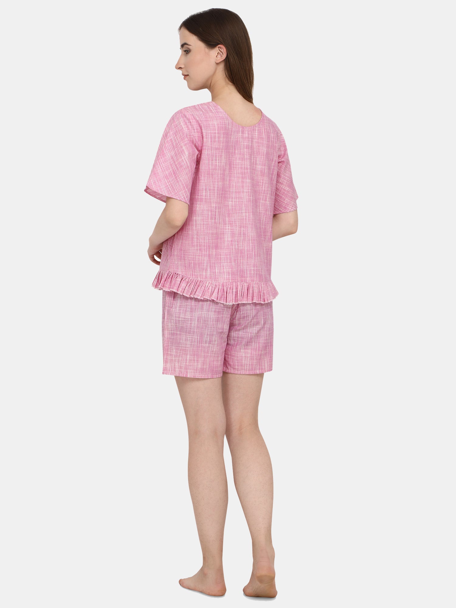 Baby Pink Short Nightsuit Set (MFNIGHT2531)