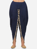 Navy Blue Dhoti with Beign lace at the edges (MFDHOTI05)
