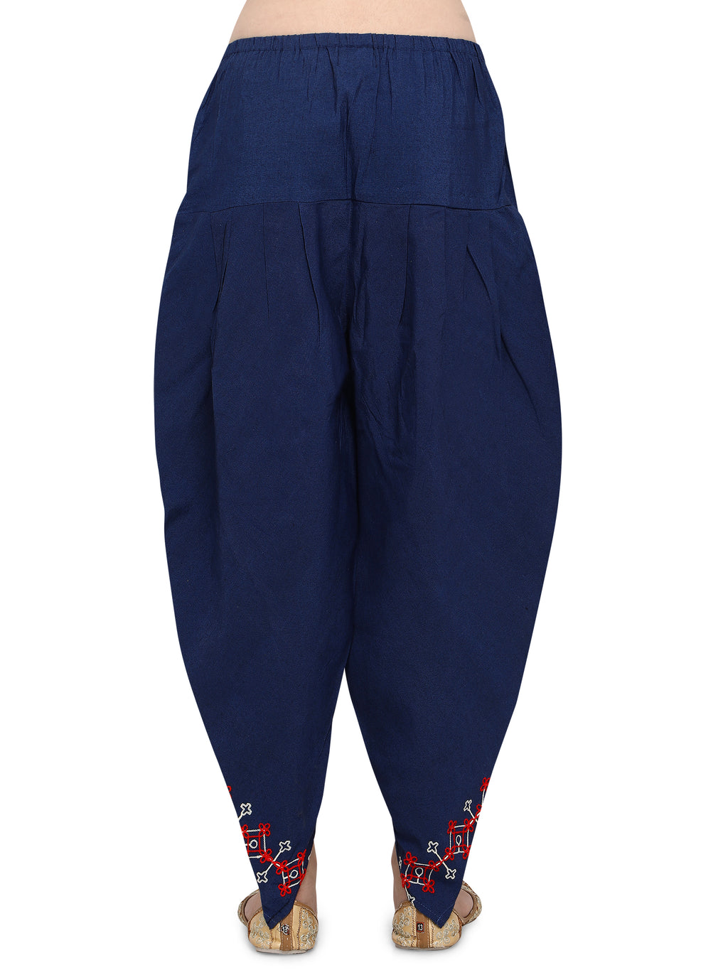 Navy Blue Dhoti with Beign lace at the edges (MFDHOTI05)