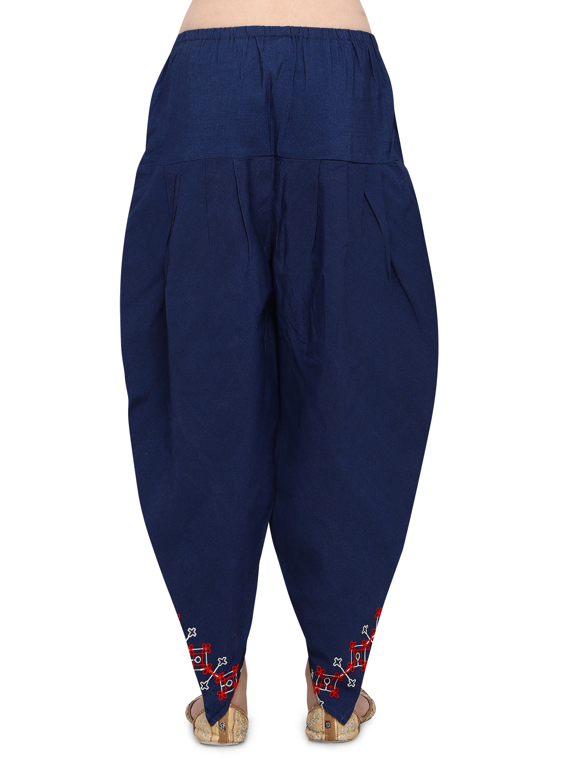 Navy Blue Dhoti with Beign lace at the edges (MFDHOTI05)
