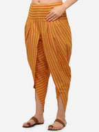 Mustard and Brown Striped Dhoti (MFDHOTI07)